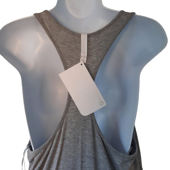 *New* Fabletics Iliana Maxi Dress Heather Grey Racerback Scoop Neck Stretchy WS - Picture 5 of 9